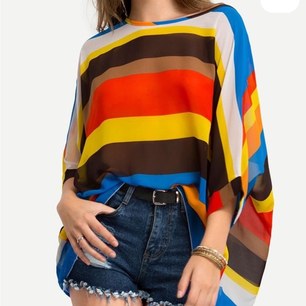 SHEIN Multicolor Striped Blouse